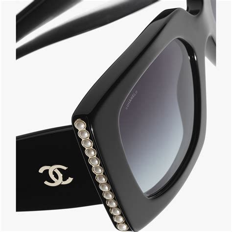 chanel black rimmed glasses|CHANEL Sunglasses: Square Sunglasses, acetate 5478 — .